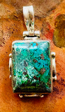 Load image into Gallery viewer, Sterling Silver Turquoise Pendant (Deep Matrix Cabochon)
