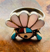 Load image into Gallery viewer, Southwestern Inlay Sunface Ring
