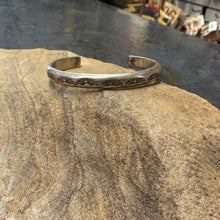 Load image into Gallery viewer, Vintage Sterling Silver Stamped Cuff
