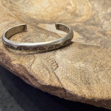 Load image into Gallery viewer, Vintage Sterling Silver Stamped Cuff
