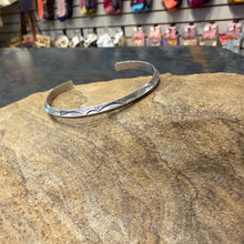 Load image into Gallery viewer, Vintage Sterling Silver Hand - Stamped Cuff
