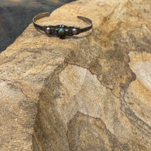Load image into Gallery viewer, Vintage Sterling Silver Baby Cuff with Turquoise
