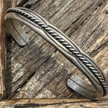 Load image into Gallery viewer, Vintage Sterling Silver Rope Cuff
