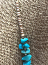 Load image into Gallery viewer, Vintage Turquoise Nugget Heishi Necklace
