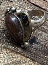 Load image into Gallery viewer, Vintage Navajo Chrysocolla and Onyx Ring
