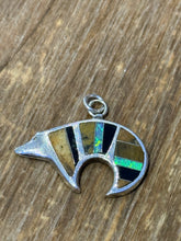 Load image into Gallery viewer, Vintage Zuni Inlay Bear Pendant
