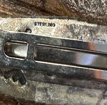 Load image into Gallery viewer, Vintage Sterling &amp; Turquoise Barrette
