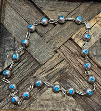 Load image into Gallery viewer, Vintage Sterling Turquoise Inlay Necklace
