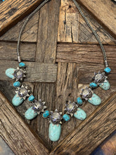Load image into Gallery viewer, Vintage Turquoise Zuni Sun face Necklace
