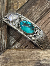 Load image into Gallery viewer, Vintage Turquoise Cabochon Cuff
