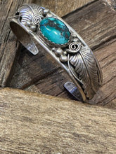 Load image into Gallery viewer, Vintage Turquoise Cabochon Cuff
