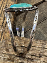 Load image into Gallery viewer, Vintage Green Turquoise Cuff
