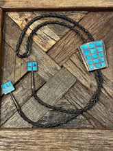 Load image into Gallery viewer, Vintage Zuni Turquoise Inlay Bolo
