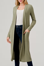 Load image into Gallery viewer, Midi Length Ribbed Cardigan
