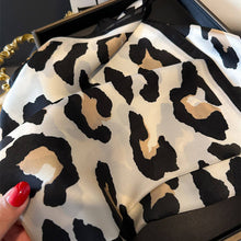 Load image into Gallery viewer, Leopard Print Satin Square Scarf

