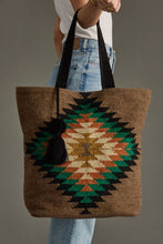Load image into Gallery viewer, Brown &amp; Multicolored Western Tote

