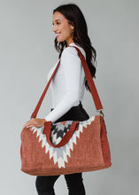 Load image into Gallery viewer, Aztec Duffel-Rust, Cream &amp; Gray
