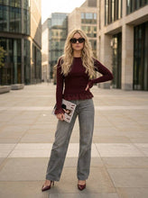 Load image into Gallery viewer, Lace Trim Knitted Top
