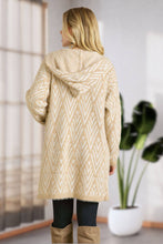 Load image into Gallery viewer, Hooded Chevron Pattern Cardigan
