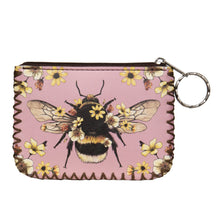 Load image into Gallery viewer, Bee Print Hand Stitch Coin Purse
