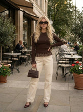 Load image into Gallery viewer, Lace Trim Knitted Top
