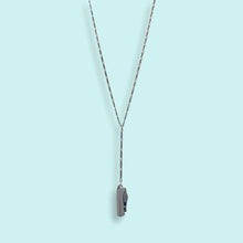 Load image into Gallery viewer, Long Y-drop Silver Knife Necklace: 32 Inch
