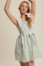 Load image into Gallery viewer, Gingham Floral Mini Dress
