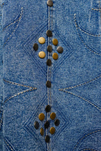 Load image into Gallery viewer, Studded Buckle Denim Dress
