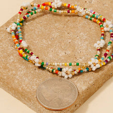 Load image into Gallery viewer, Dainty Beaded Flower Bracelet Set
