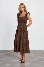 Load image into Gallery viewer, Plaid Smocked Midi Dress

