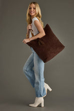 Load image into Gallery viewer, Brown Corduroy Tote
