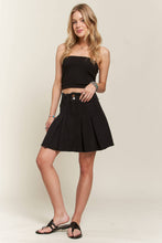 Load image into Gallery viewer, RAW EDGE WAIST WASHED DENIM MINI SKIRT

