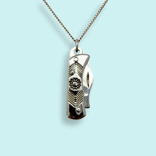 Load image into Gallery viewer, Silver Wildflower Knife Necklace: 18 Inch
