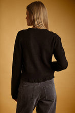 Load image into Gallery viewer, Lace Contrast Knit Cardi
