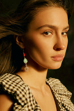 Load image into Gallery viewer, Dawnflare Drop Earrings in Desert Turquoise
