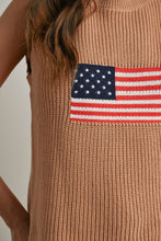 Load image into Gallery viewer, Flag Print Sleeveless Sweater
