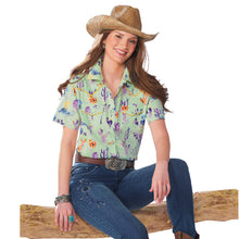 Load image into Gallery viewer, Cactus Bloom Print Western Shirt
