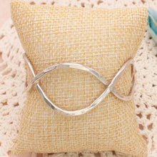 Load image into Gallery viewer, Silver Hammered Infinity Cuff
