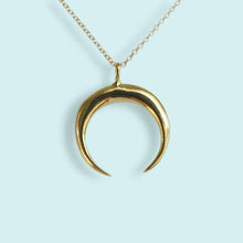 Load image into Gallery viewer, Gold Crescent Moon Necklace: 18 Inch
