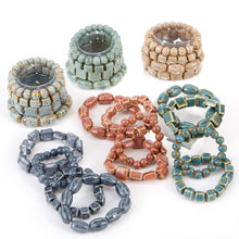 Load image into Gallery viewer, Coastal Clay Large Bead Bracelet

