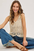 Load image into Gallery viewer, Crochet Lace Tank
