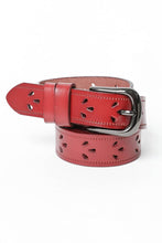 Load image into Gallery viewer, Leather Belt with Petal Design
