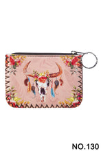 Load image into Gallery viewer, Western Bull Head Hand Stitch Coin Purse
