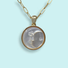 Load image into Gallery viewer, Pearl Man-in-the-Moon Necklace: 18 Inch

