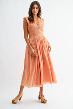 Load image into Gallery viewer, Lace Boho Midi Dress
