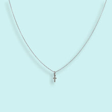 Load image into Gallery viewer, Sterling Silver Tiny Cross Necklace

