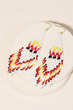 Load image into Gallery viewer, Triangle Seed Beaded Fringe Earrings
