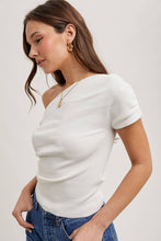 Load image into Gallery viewer, Asymmetric One Shoulder Knit Top
