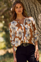 Load image into Gallery viewer, Floral Printed 3/4 Sleeve Blouse
