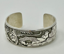 Load image into Gallery viewer, Navajo Silver Storyteller Cuff
